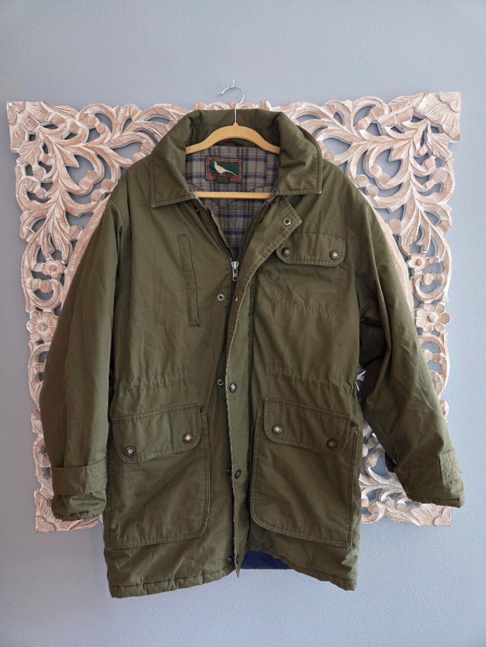 Vintage Field & Stream hunting jacket parka. Green Size small